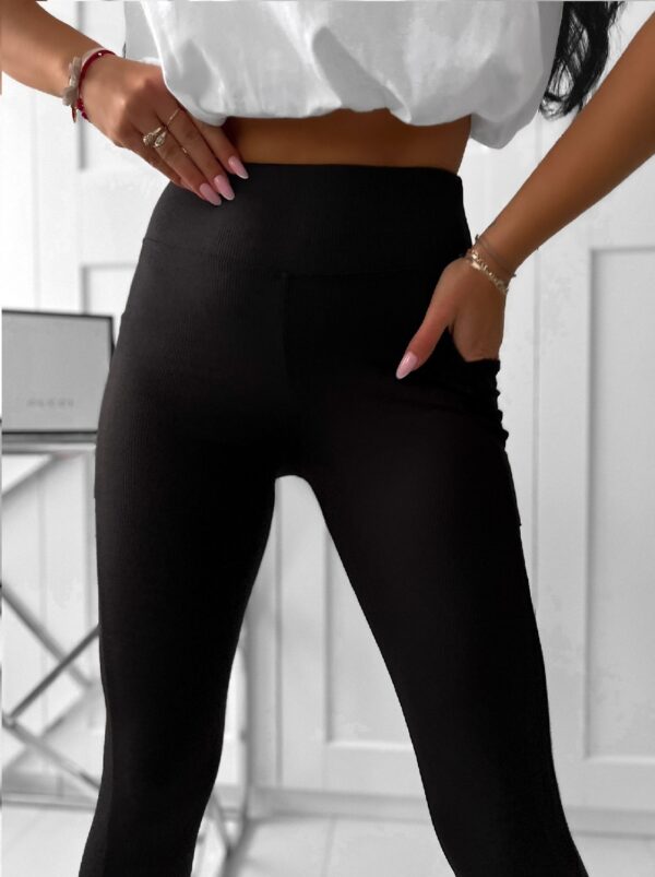 LEGGINSY CZARNE Z WYSOKIM STANEM
